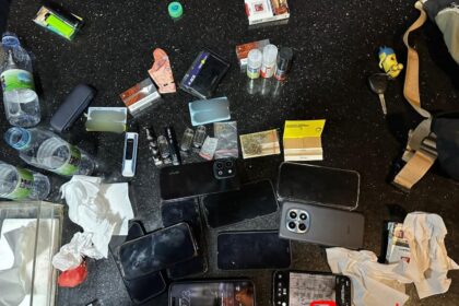 Sejumlah barang diamankan petugas saat penggerebekan