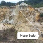 Lokasi penambangan material galian C di desa karya indah