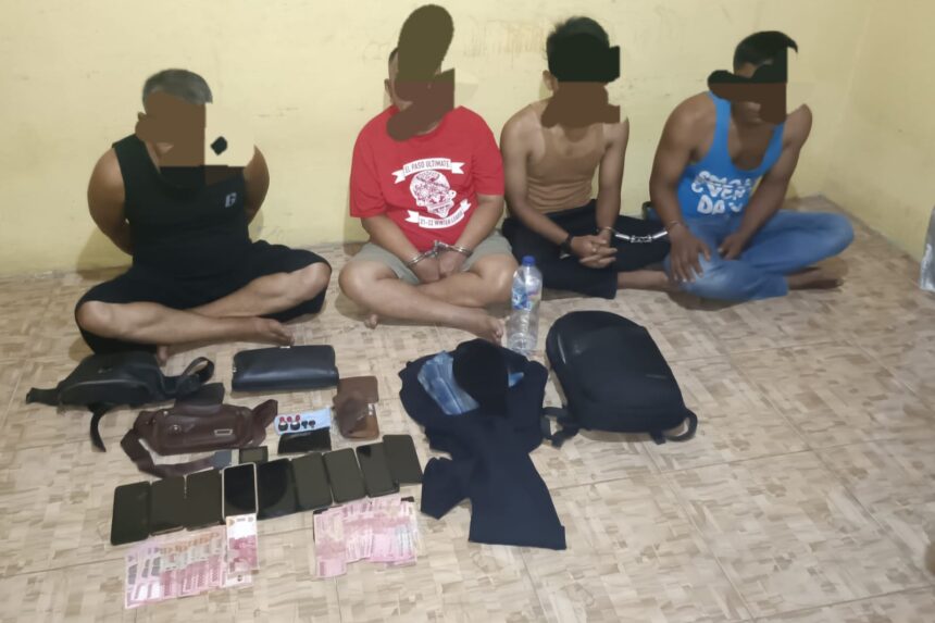 Empat tersangka pelaku penipuan