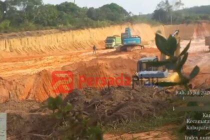 Tempat penambangan material timbunan yang dikelola AM