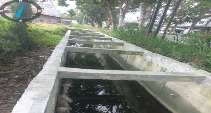 Pembangunan drainase di jalan srikandi kelurahan delima